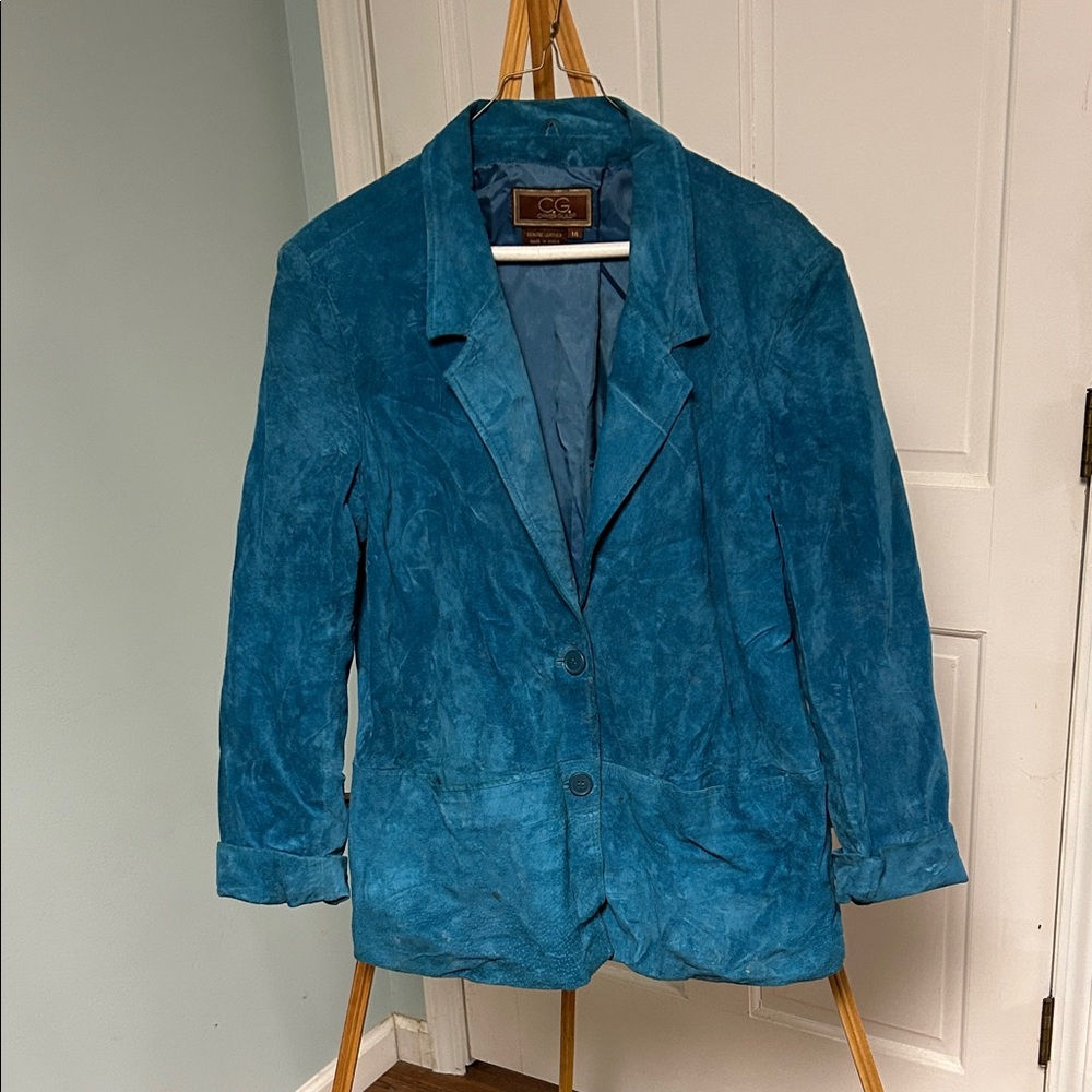 Teal Leather Jacket